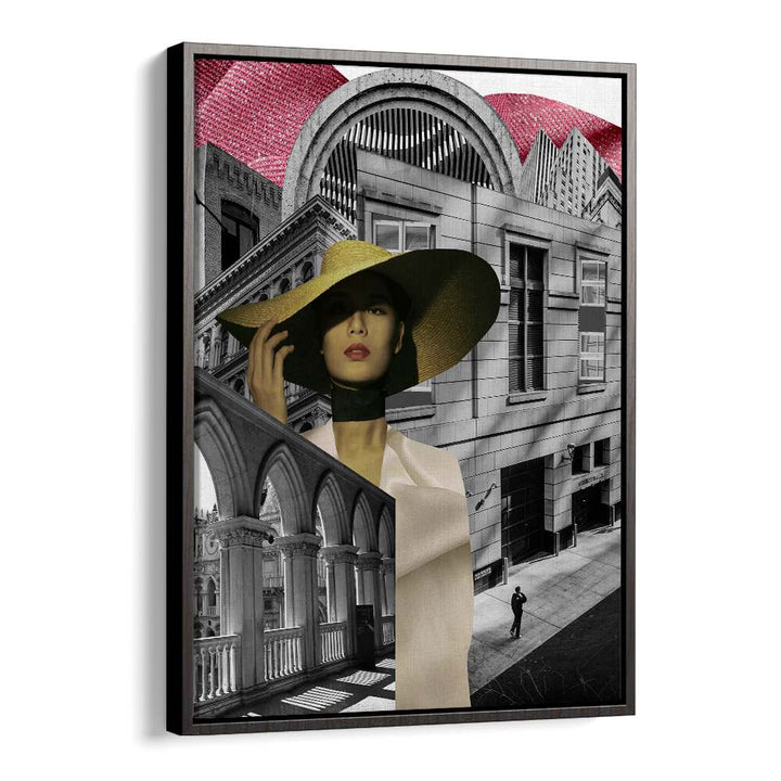 Stylish STREET II, SURREAL ART PRINTS featuring urban scenes and a chic model, perfect for modern decor.