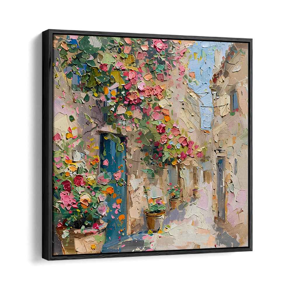 Vibrant blooms and intricate details capture the essence of STREET OF FLOWERS, perfect for your home decor.
