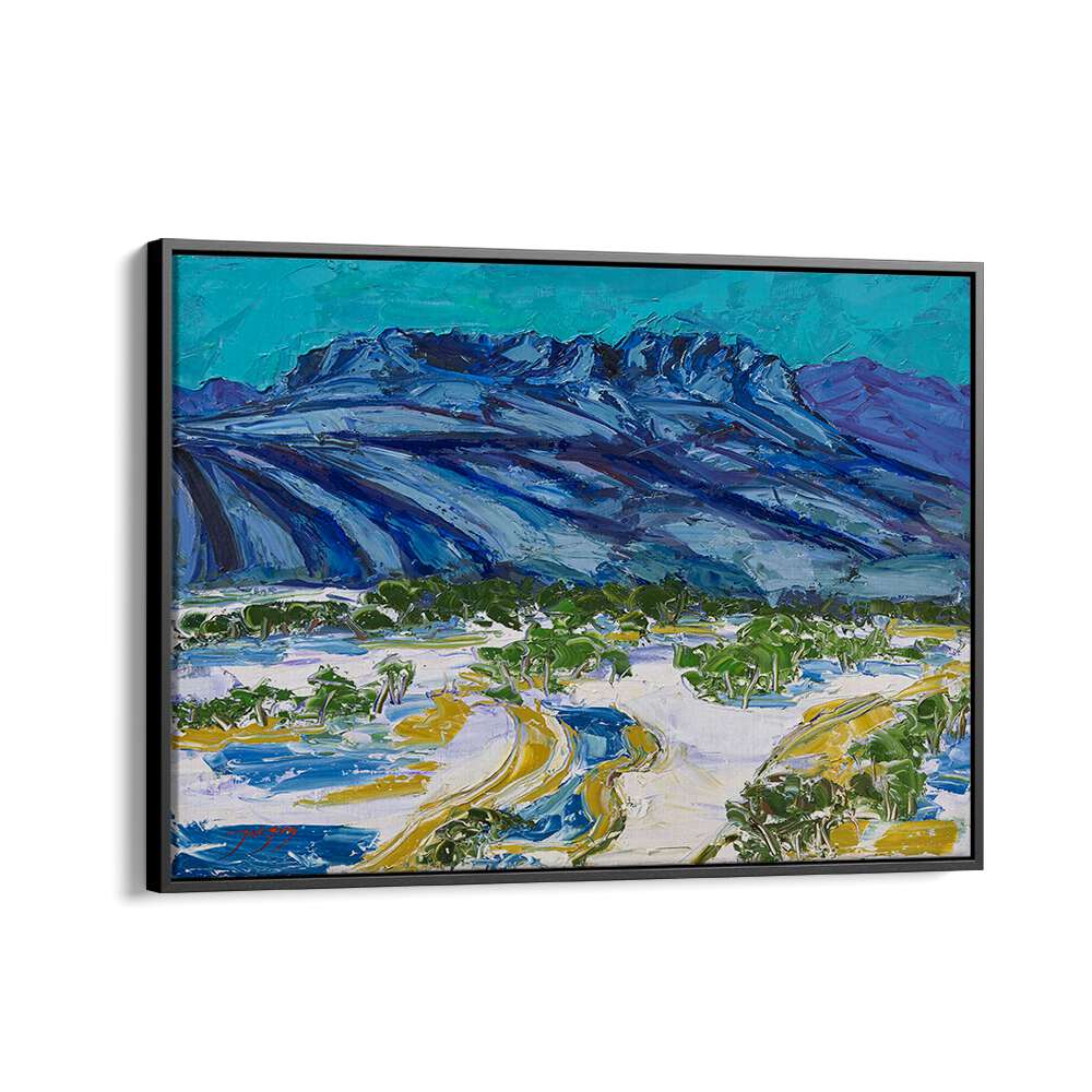 Vibrant SNOWY WITH MOUNTAINS, LANDSCAPE PAINTINGS showcasing majestic peaks and serene winter scenery.