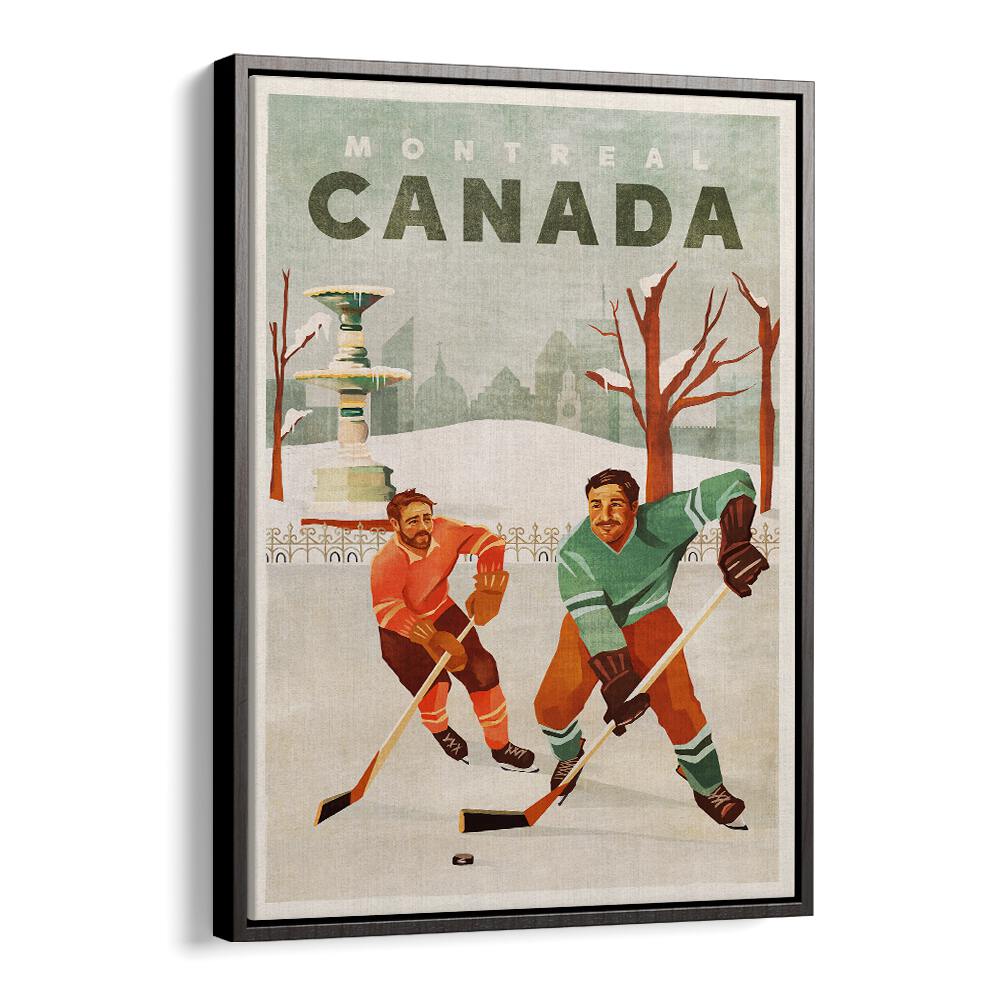 MONTREAL CANADA POND HOCKEY GUYS BY THE WHISKEY GINGER , ICE HOCKEY POSTERS , SPORTS POSTERS