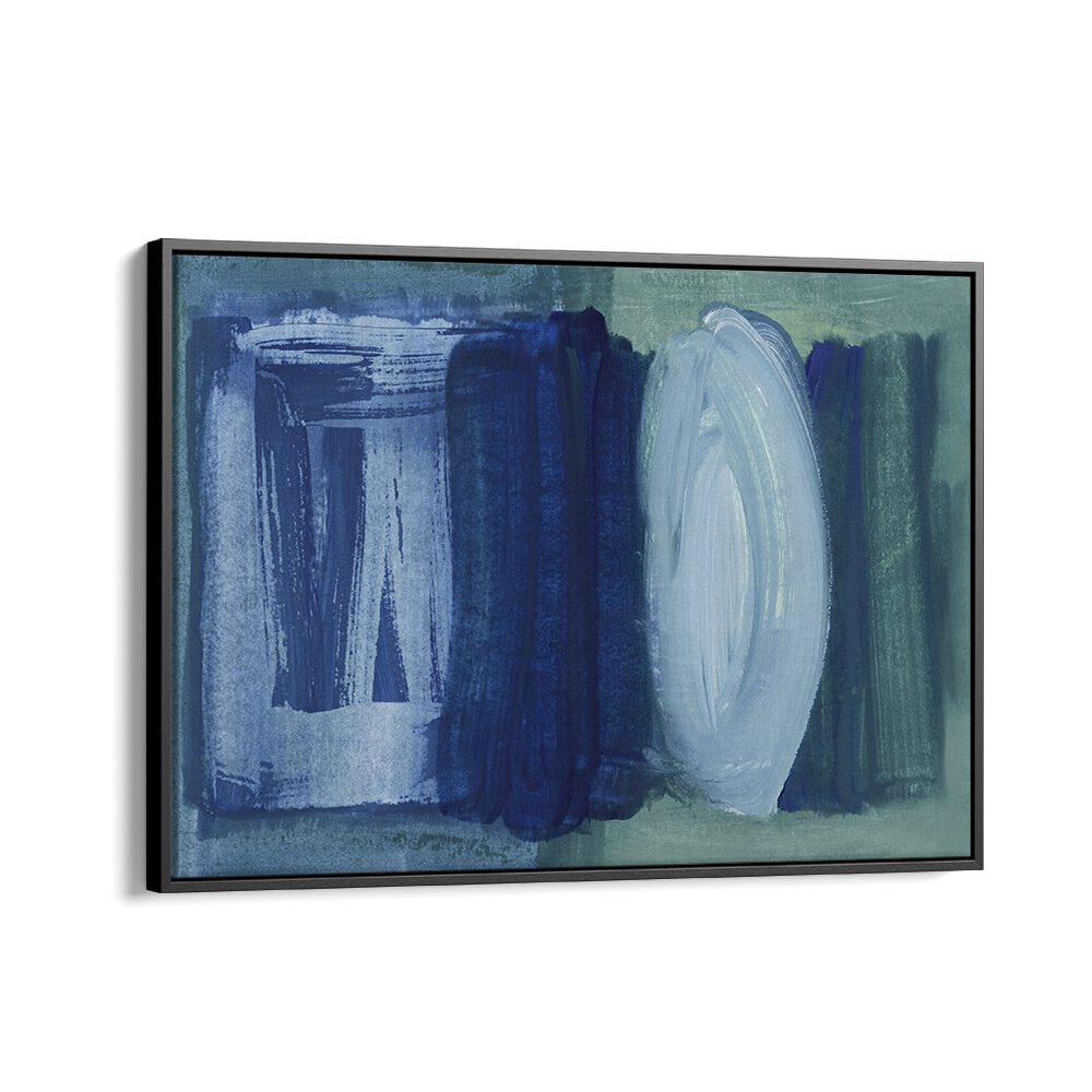 Captivating BRUSHSTROKES BLUE GREEN, ABSTRACT PAINTINGS enhancing any room with vibrant, nature-inspired hues.
