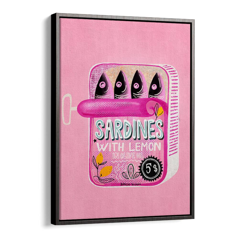 SARDINES TIN CAN PINK BY BAROO BLOOM , WALL ART PRINTS