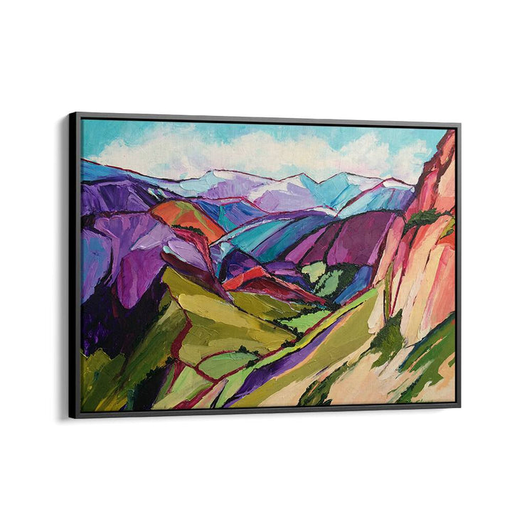 HIKING IN THE SWISS ALPS , LANDSCAPE PAINTINGS