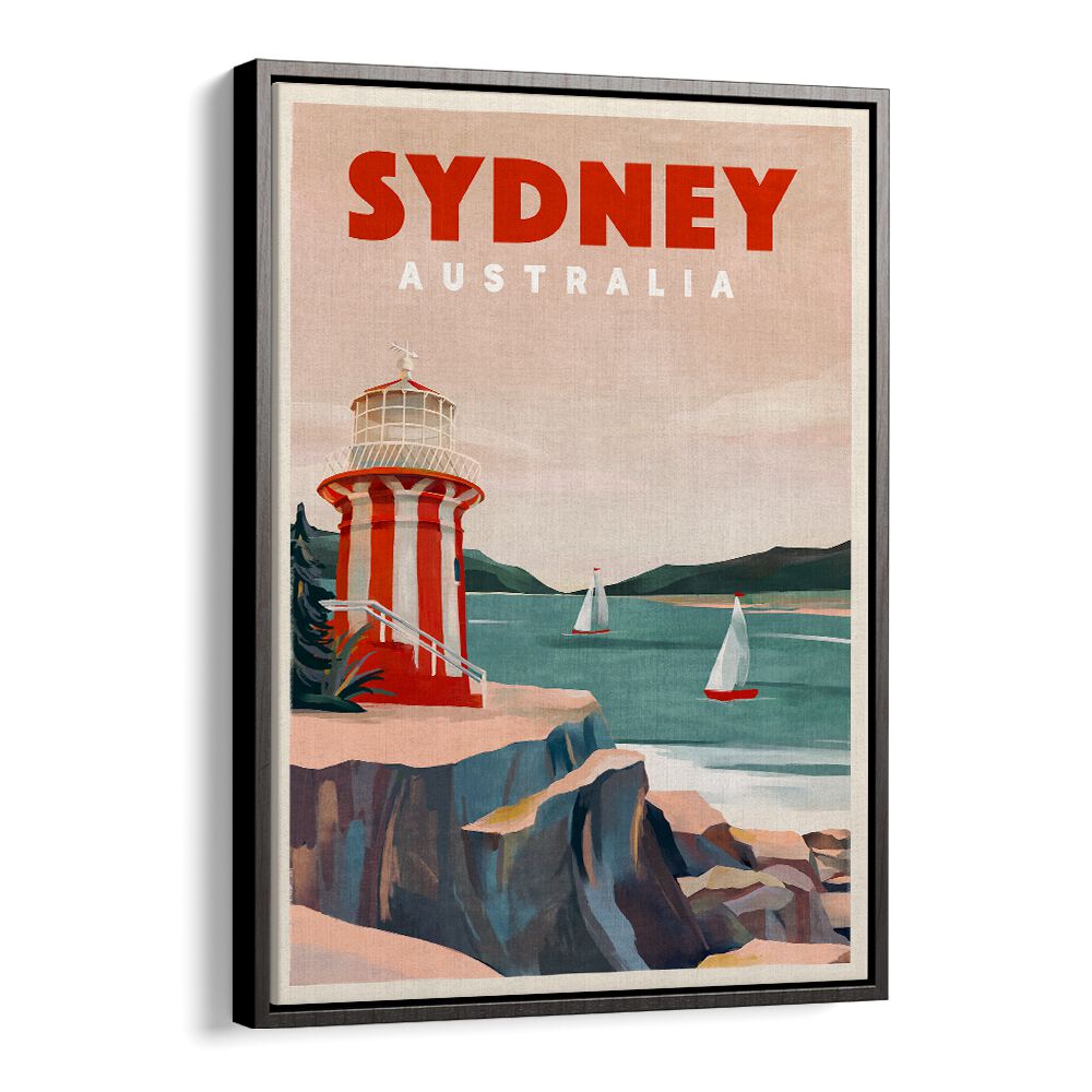 SYDNEY AUSTRALIA LIGHTHOUSE NAUTICAL TRAVEL ART BY THE WHISKEY GINGER ,TRAVEL POSTERS