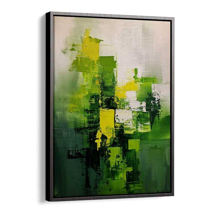 Vibrant green hues in CONTEMPORART - MATCHA I, ABSTRACT PAINTINGS, showcasing artistic elegance by Philippe HUGONNARD.