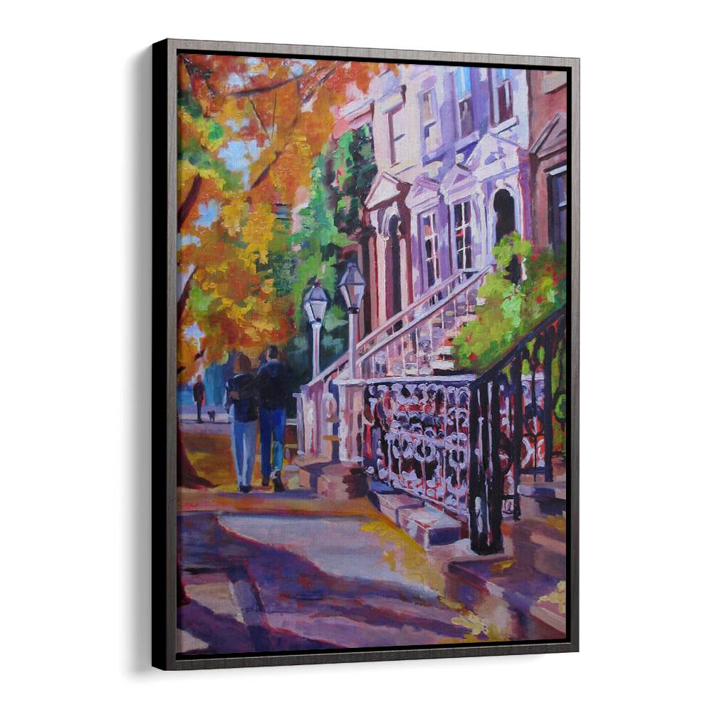 AUTUMN STROLL , LANDSCAPE PAINTINGS