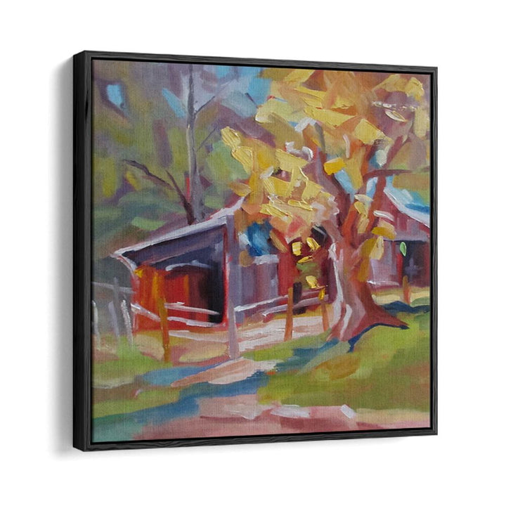 OLD BARN , LANDSCAPE PAINTINGS