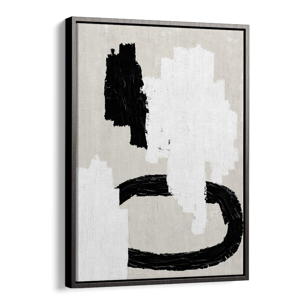 ABSTRACT BEIGE AND BLACK PAINTING , ABSTRACT PAINTINGS
