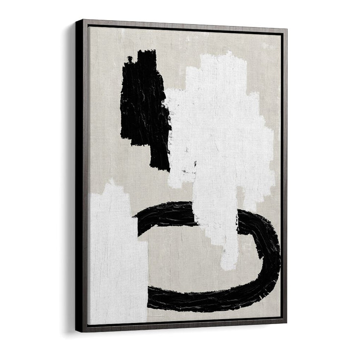 ABSTRACT BEIGE AND BLACK PAINTING , ABSTRACT PAINTINGS