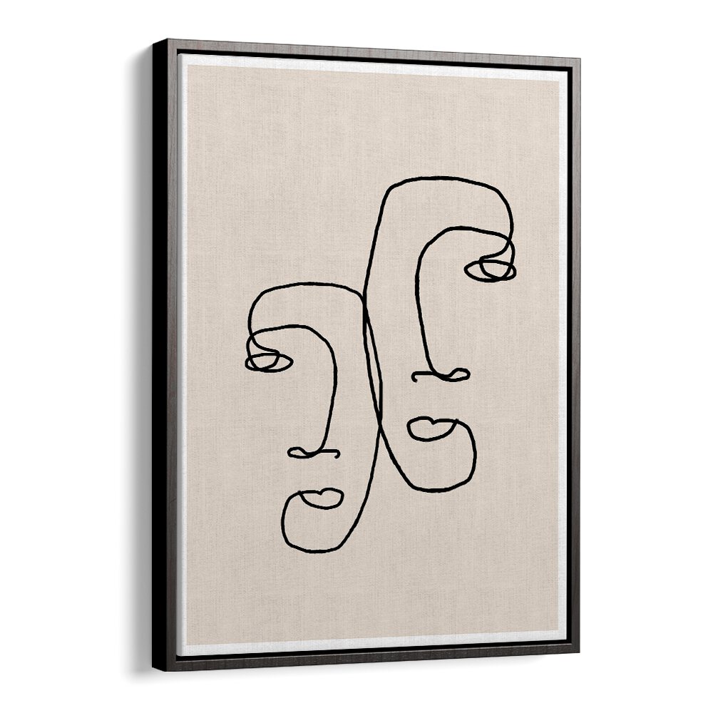Elevate your decor with I LOOK OVER AT YOU, LINE ART PAINTINGS, featuring minimalist designs celebrating connection.