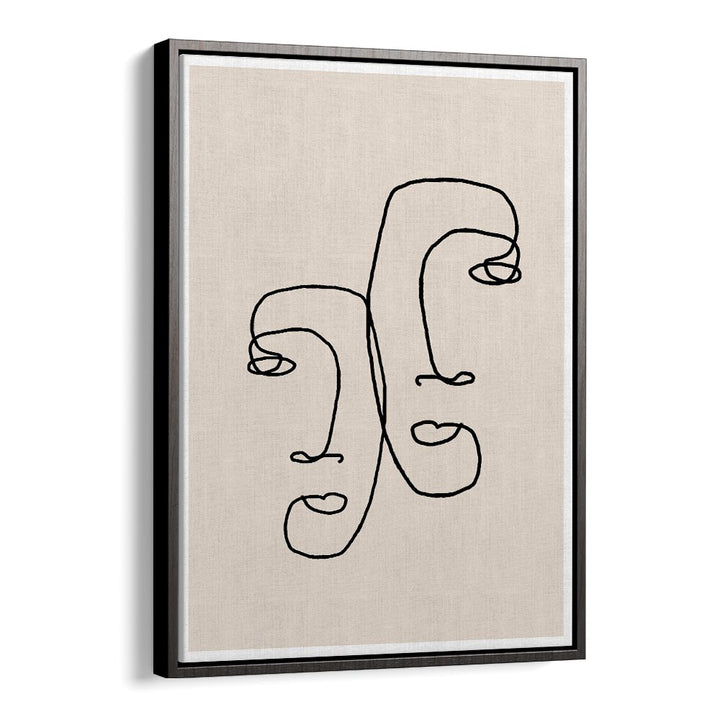 Elevate your decor with I LOOK OVER AT YOU, LINE ART PAINTINGS, featuring minimalist designs celebrating connection.