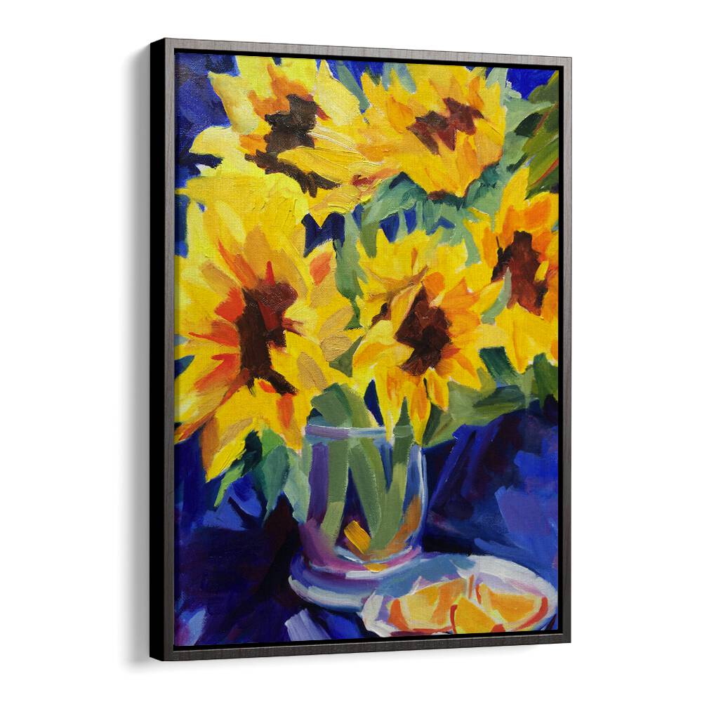 SUNFLOWERS III , FLORAL FLOWER PAINTINGS