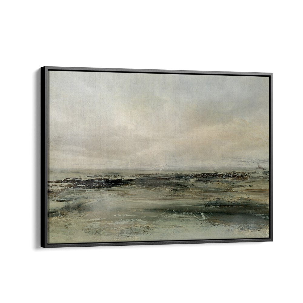 RUGGED, ABSTRACT PAINTINGS showcasing a serene landscape with muted colors, perfect for modern home decor.