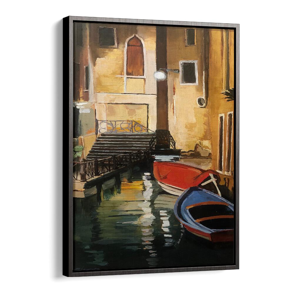 CANAL AT NIGHT , BEACH PAINTINGS