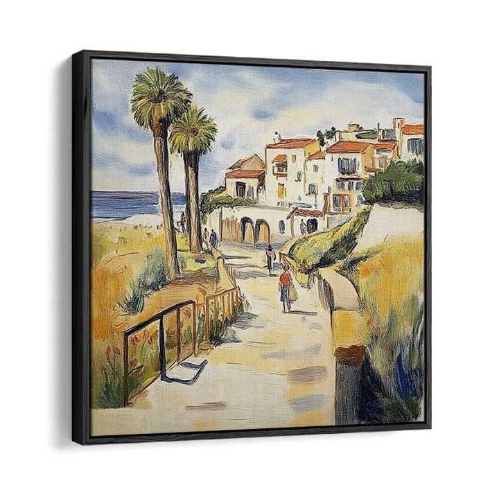 THREE TREES BY THE SEA II showcases a serene coastal landscape with three elegant trees enhancing nature's beauty.