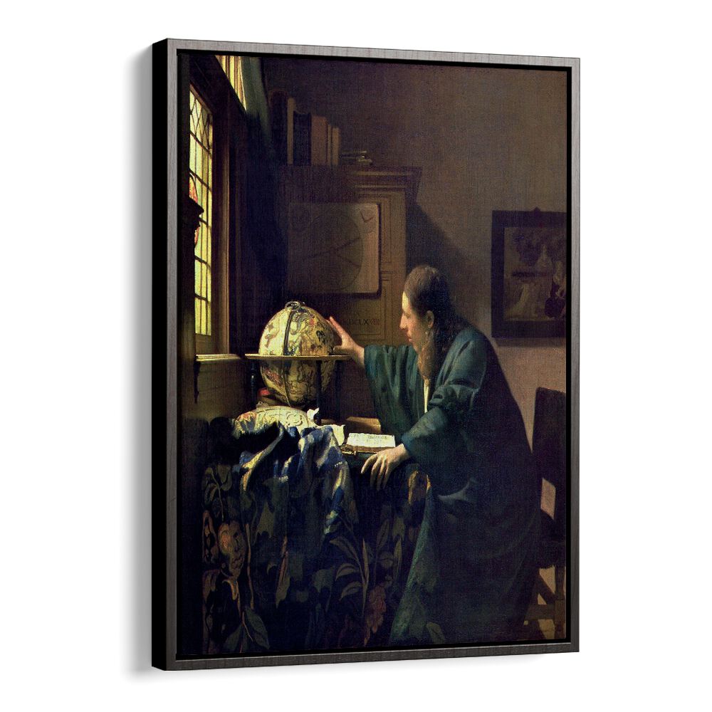 THE ASTRONOMER (CA. 1668) FAMOUS PAINTING  BY JOHANNES VERMEER, VINTAGE PAINTINGS