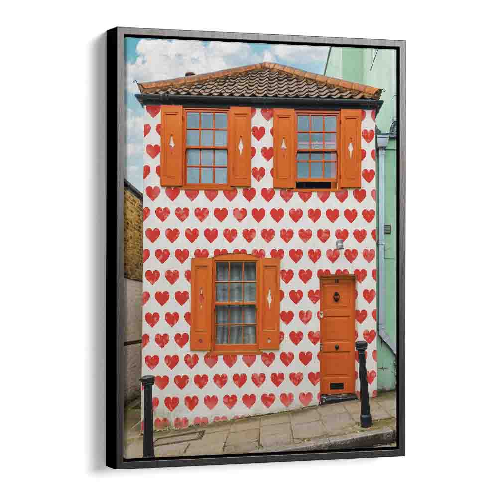 VALENTINES DAY HOUSE BY GABOR ESTEFAN, STREET PHOTOGRAPHY ART PRINTS