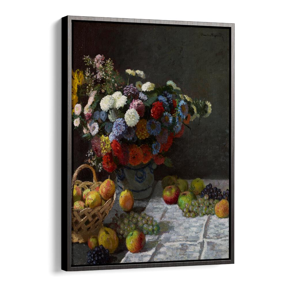 STILL LIFE WITH FLOWERS AND FRUIT (1869)  , VINTAGE PAINTINGS