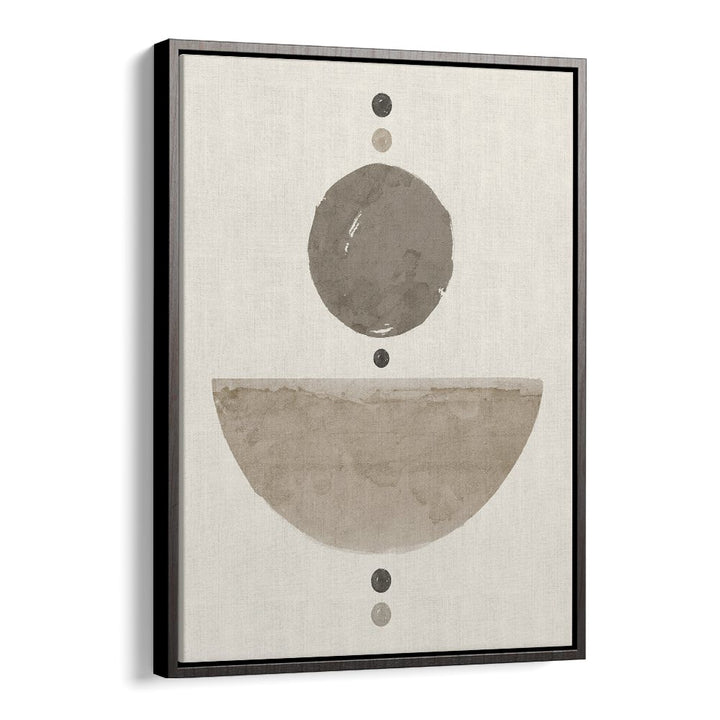 Stylish MOCHA MIRAGE, GEOMETRIC ART PRINTS showcasing minimalist 3D shapes, perfect for modern decor enhancement.