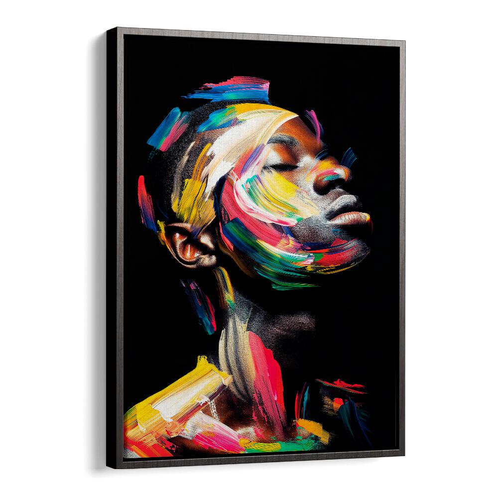 Colorful abstract artwork titled "FACELESS X," showcasing vibrant strokes and emotion in abstract paintings.