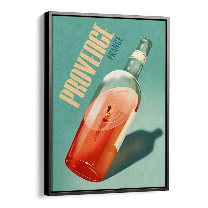 Stylish PROVENCE, BAR art featuring a wine bottle, perfect for enhancing your café or bar décor.