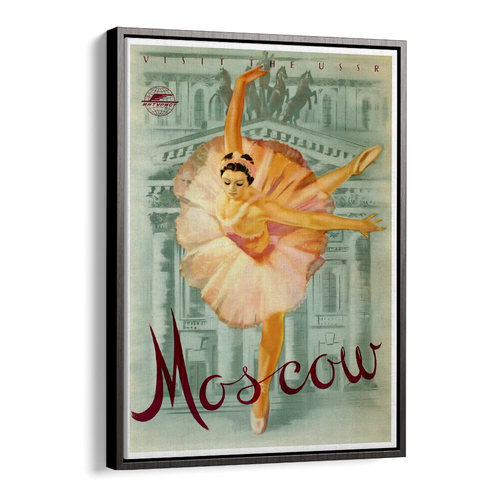 Moscow I, Vintage Travel Posters showcase a graceful ballerina, capturing the charm of Russia's capital.