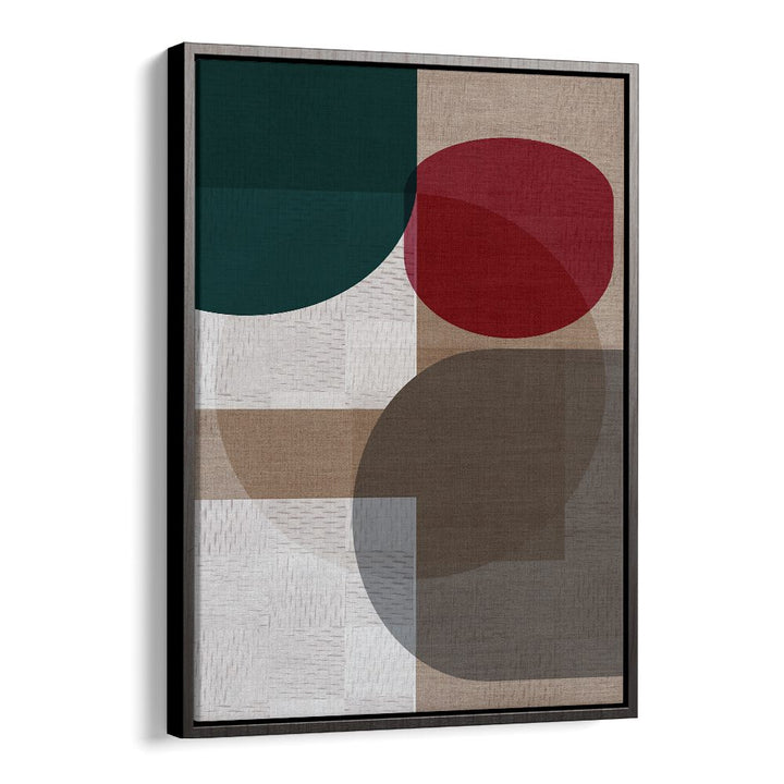 Stylish WOVEN BLUE GREEN RED II, GEOMETRIC ART PRINTS featuring bold shapes and vibrant colors for modern decor.