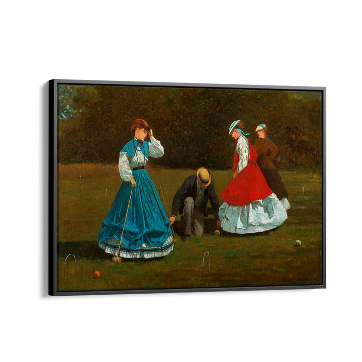 CROQUET SCENE (1866)  , VINTAGE PAINTINGS