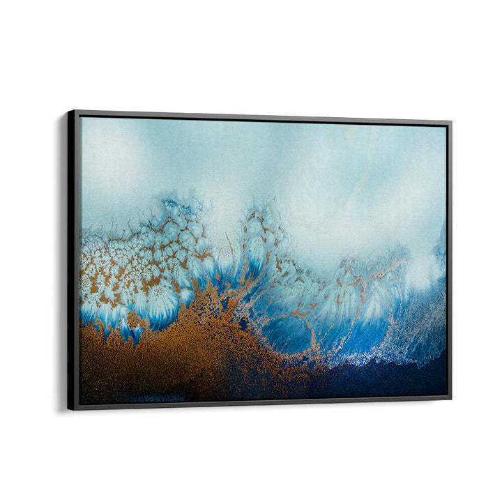Vibrant COASTAL LUXE - SUNRISE, ABSTRACT PAINTINGS showcasing serene coastal hues and fluid textures for your space.