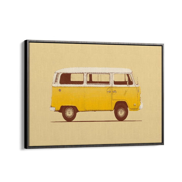 YELLOW VAN BY FLORENT BODART, AUTOMOTIVE ART PRINTS