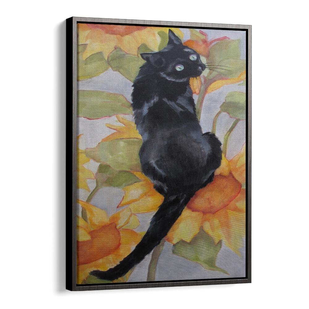 BLACK CAT , ANIMAL PAINTINGS