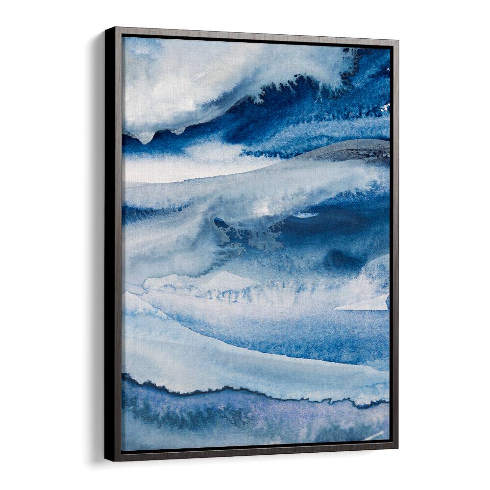 Elegant NATUREFORCE, ABSTRACT PAINTINGS in soothing blue tones, perfect for modern decor and artistic expression.