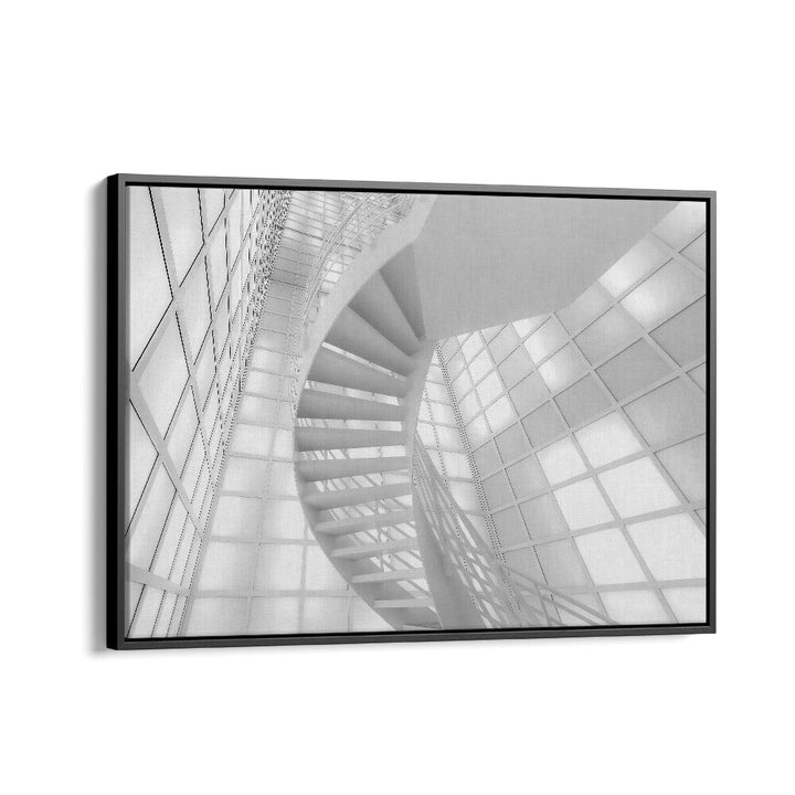 ABSTRACT painting - STAIRS IN WHITE by Asianmonk