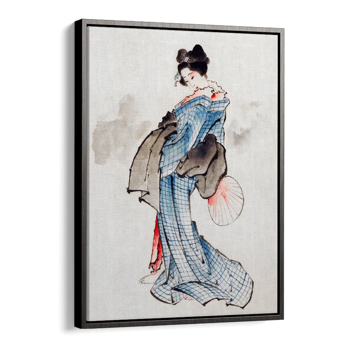 JAPANESE WOMAN (1760-1849) VINTAGE UKIYO-E STYLE BY KATSUSHIKA HOKUSAI, JAPANESE PAINTINGS