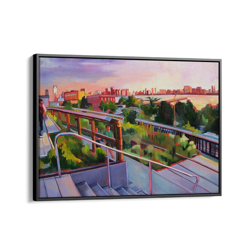 HIGH LINE SUNSET , LANDSCAPE PAINTINGS