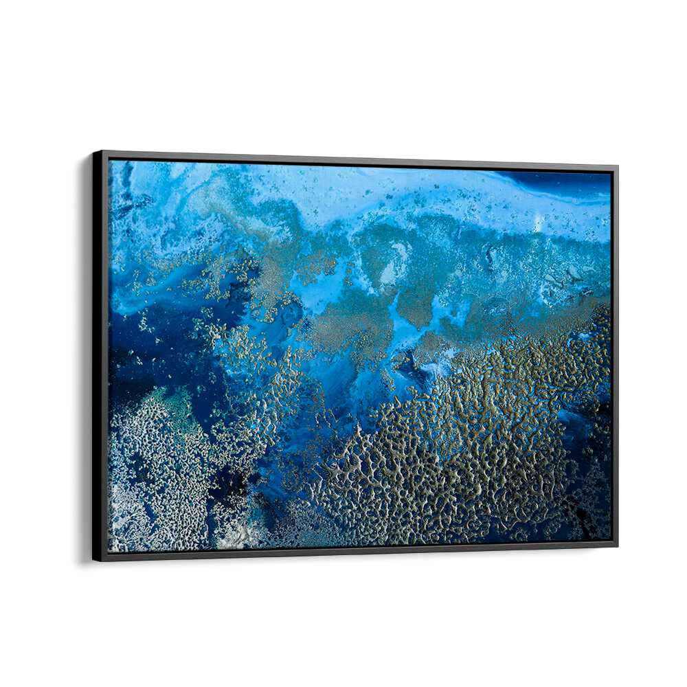 Vibrant COASTAL REVITALIZE, ABSTRACT PAINTINGS showcase serene blue tones, perfect for enhancing any living space.