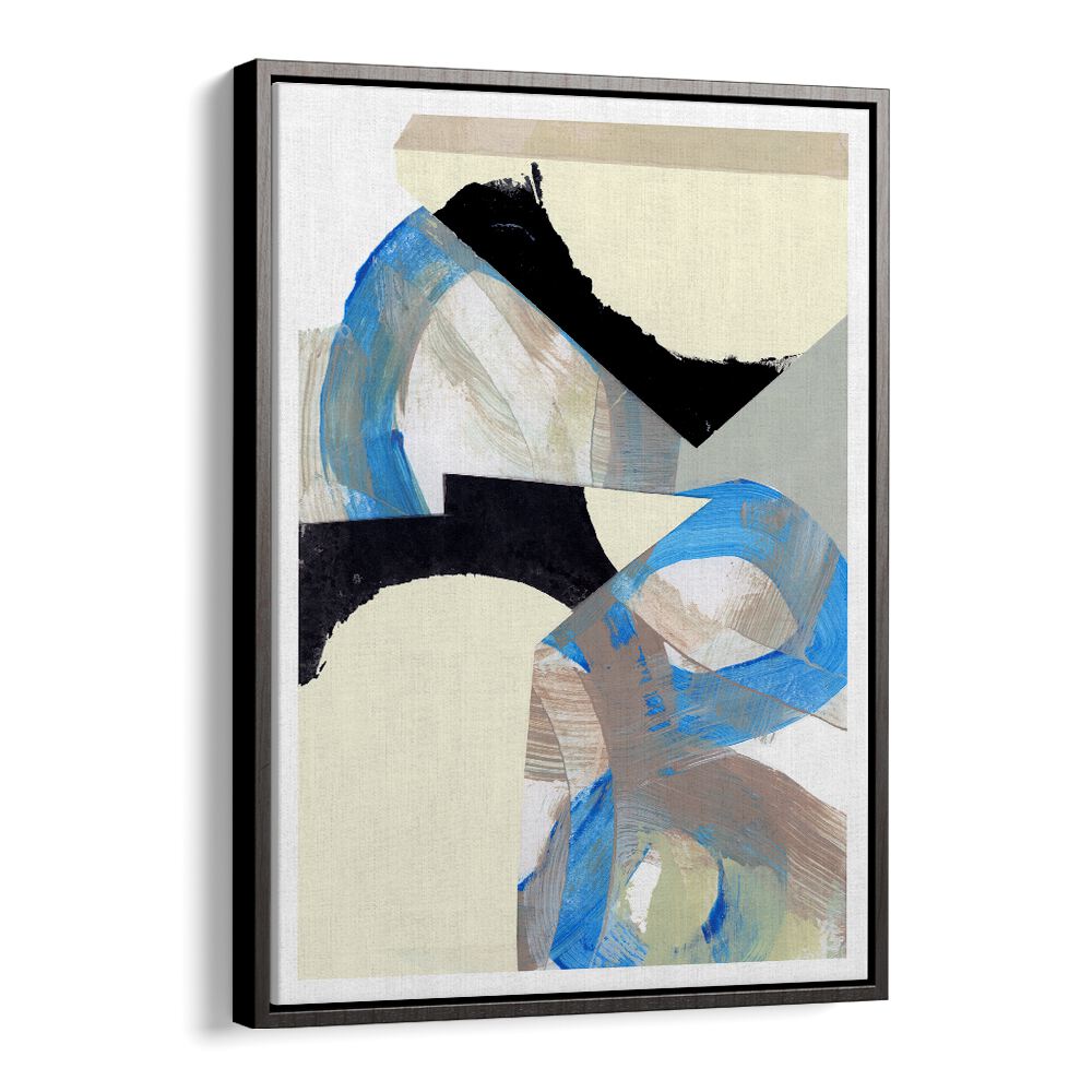 Stunning BLUE NEUTRAL BEIGE I, ABSTRACT PAINTINGS feature soothing blue and beige tones, perfect for enhancing any space.
