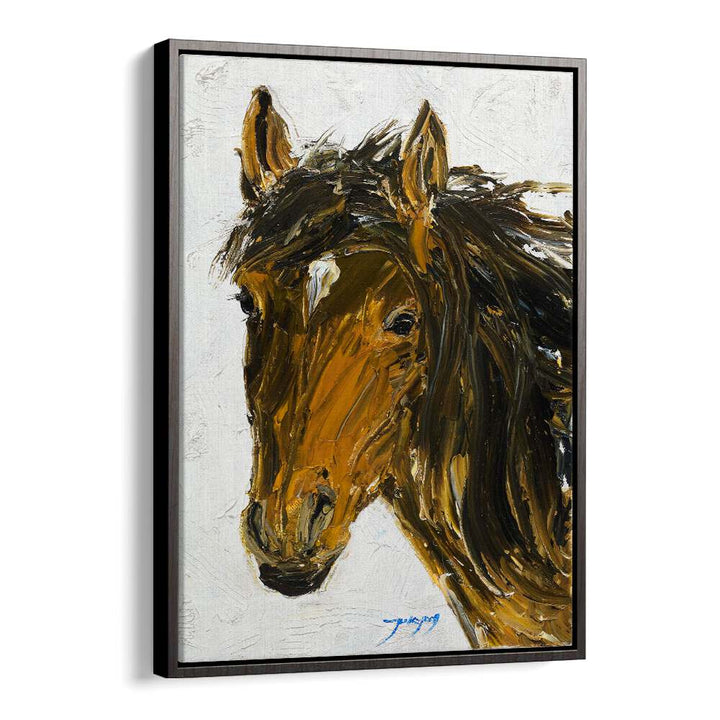 Elegant horse portrait showcasing rich textures in HORSE, ANIMAL PAINTINGS from your favorite art store.