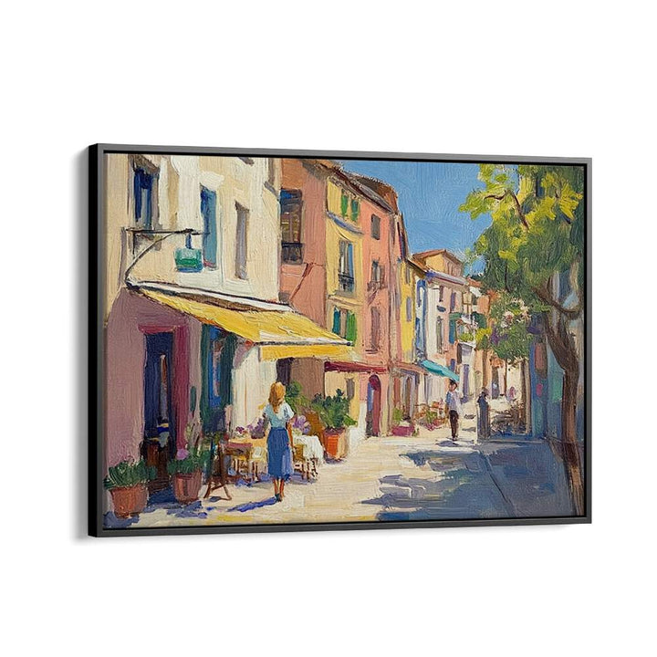 Vibrant STREET IN MALLORCA artwork showcasing charming urban scenes and Mediterranean beauty perfect for any space.
