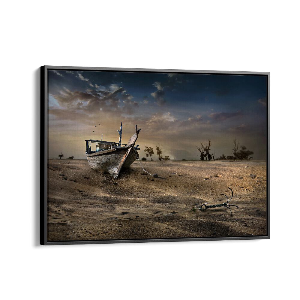 ABSTRACT painting - SHIP IN THE DESERT by Asianmonk