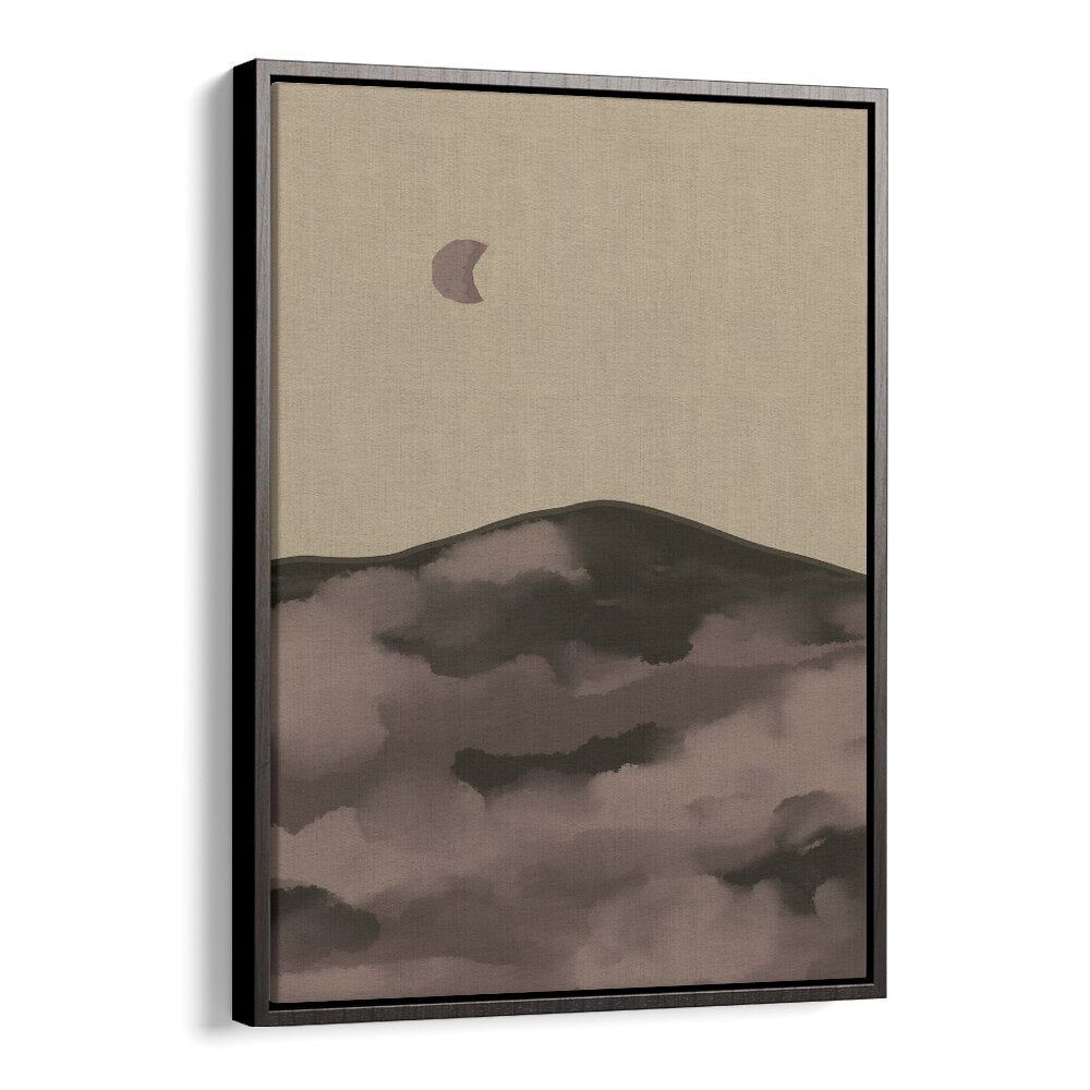 Elegant NIGHT, LANDSCAPE PAINTINGS featuring tranquil hills and a moonlit sky, perfect for evening ambiance.