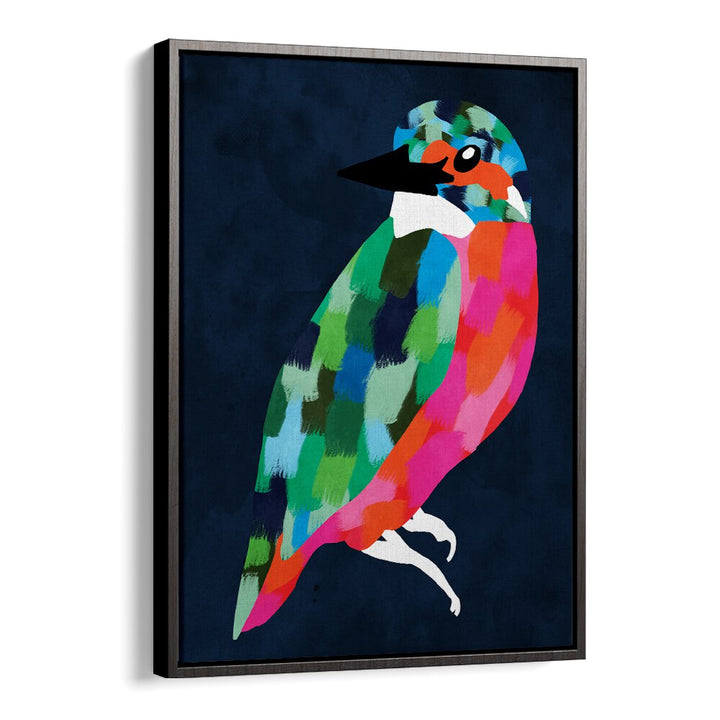Vibrant PATCHWORK PERFECTION, ANIMAL PAINTINGS artwork featuring a colorful bird, perfect for enhancing any space.