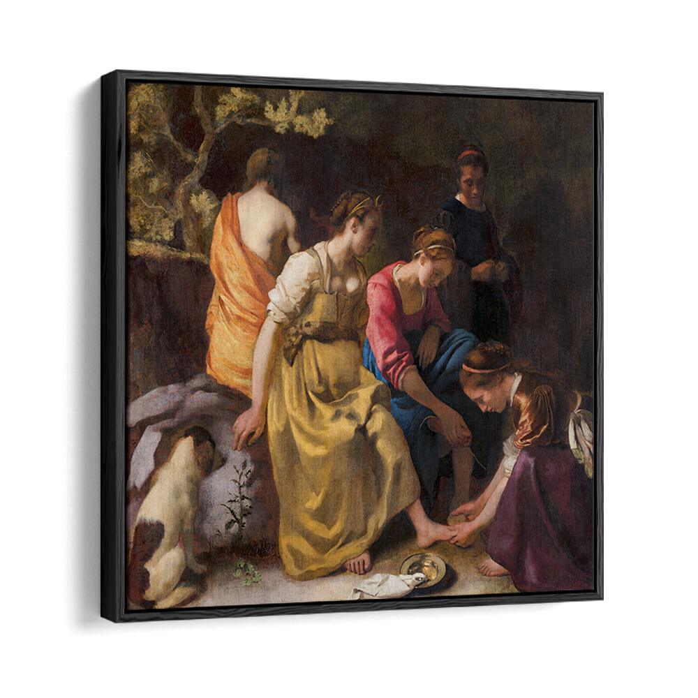 DIANA AND HER NYMPHS (CA. 1653–1654)  BY JOHANNES VERMEER, VINTAGE PAINTINGS