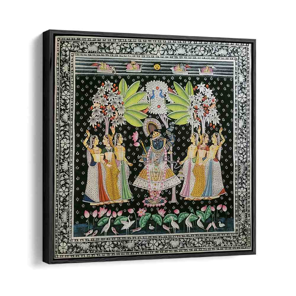 Elevate your decor with SHRINATH JI PICHWAI, INDIAN ART PAINTINGS showcasing Lord Krishna's divine charm.