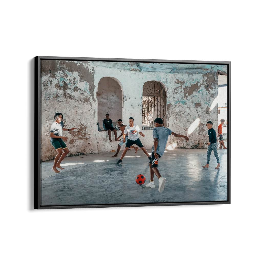 ABSTRACT painting - PLAYING SOCCER I by Asianmonk