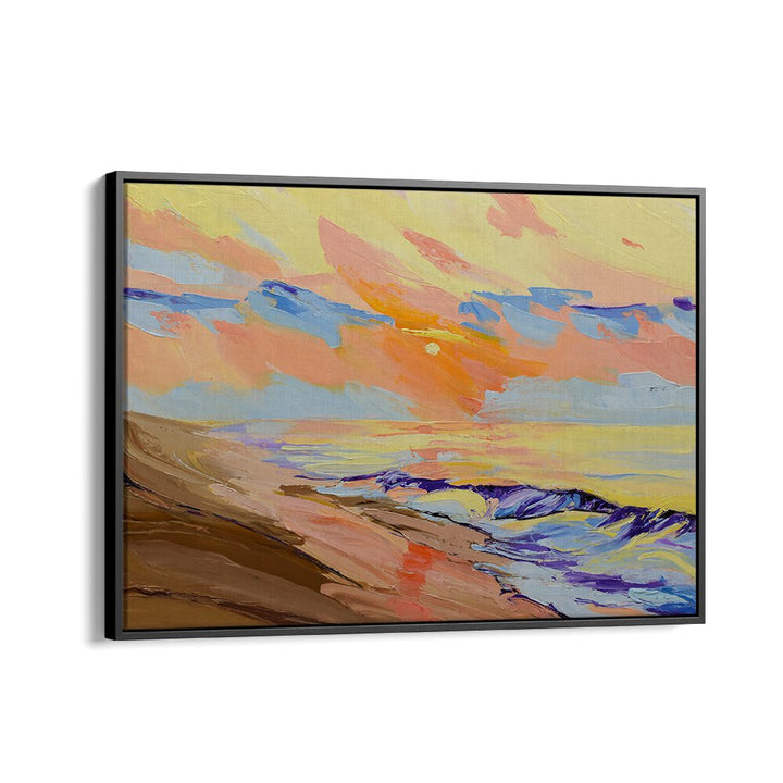 SUNSET AT THE BEACH , BEACH PAINTINGS