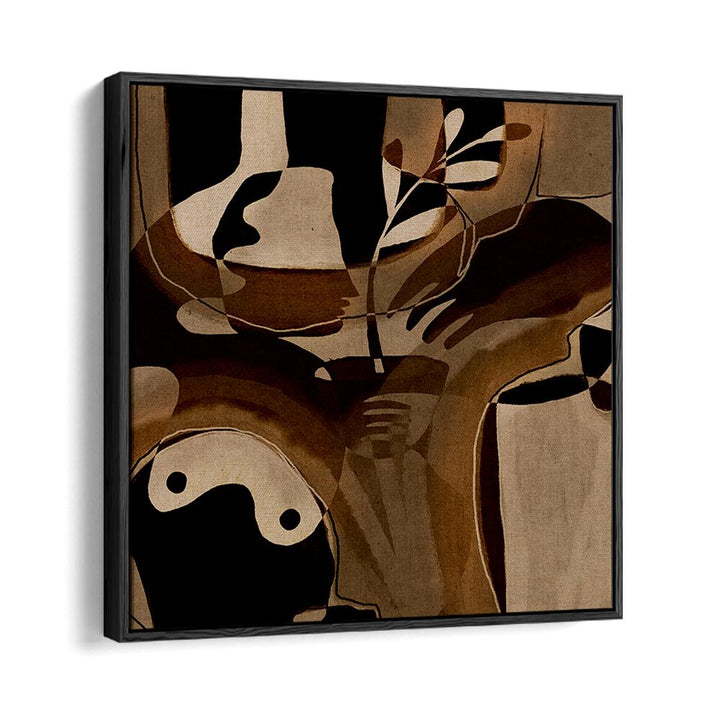 Abstract artwork titled BECOMING IV, showcasing unique shapes and earthy tones, perfect for personal growth and inspiration.