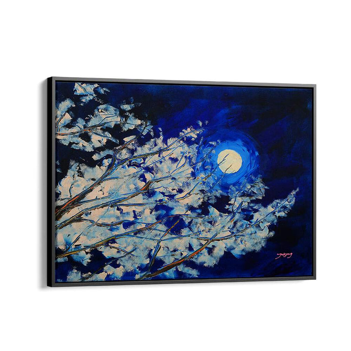 Elevate your space with BLUEMOON, LANDSCAPE PAINTINGS featuring a serene night sky and vivid moonlit clouds.