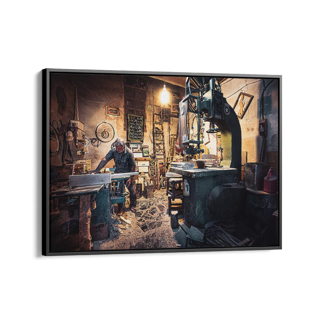 ABSTRACT painting - THE CARPENTER'S WORKSHOP by Asianmonk