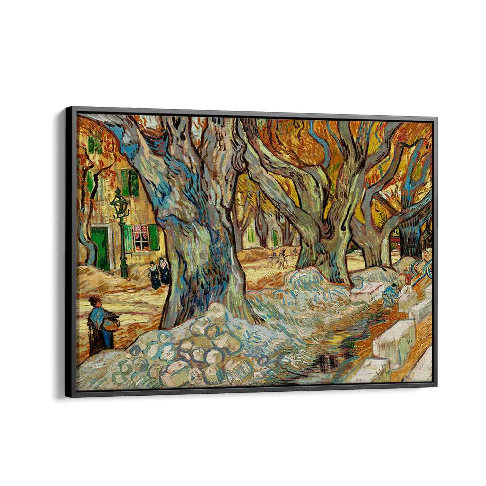 THE LARGE PLANE TREES (ROAD MENDERS AT SAINT-RÉMY) (1889) ,  VINTAGE PAINTINGS